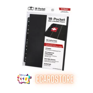 Classeurs – Ultimate Guard – 10 feuilles de classeurs 3×3 – Noir (Insertion latérale des cartes)